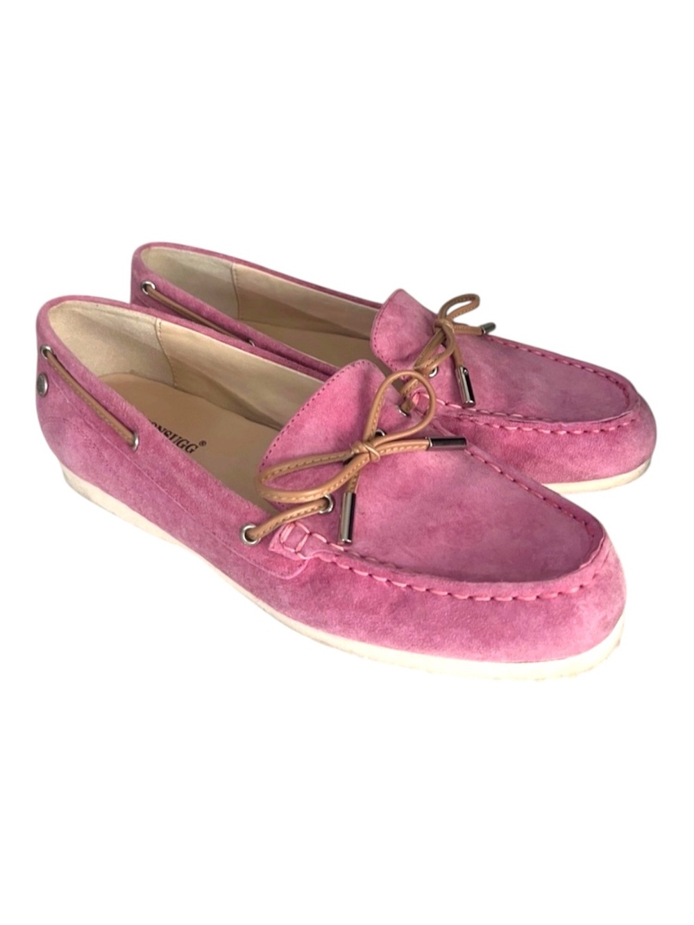 Suttons Ugg Women’s Australian Pink Leather Moccasins Flats Size 37 or 6.5